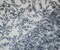 White-Blue Nylon Floral Vine Printed Lace Mesh Knit Fabric By the Yard